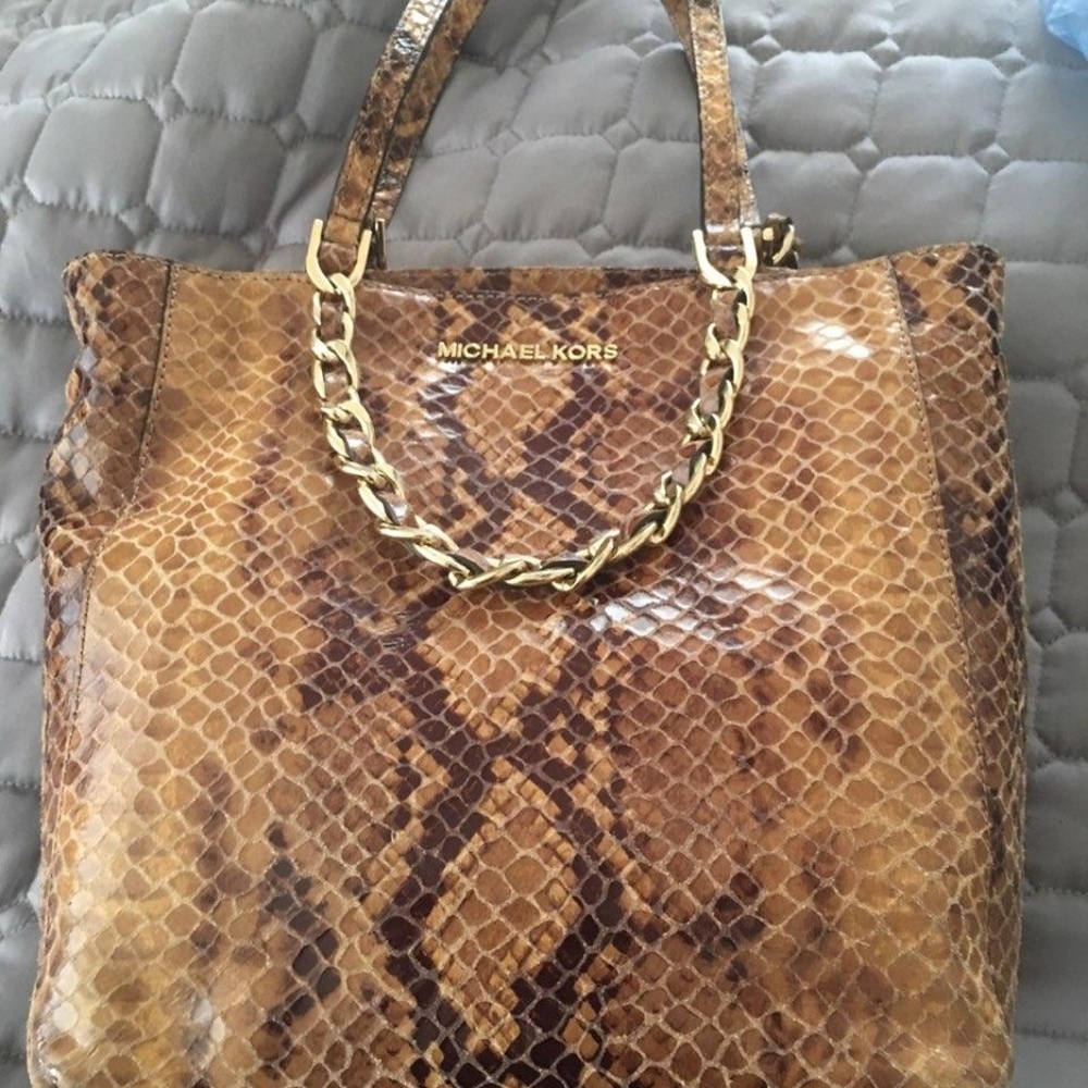 Michel Kors snake skin purse
